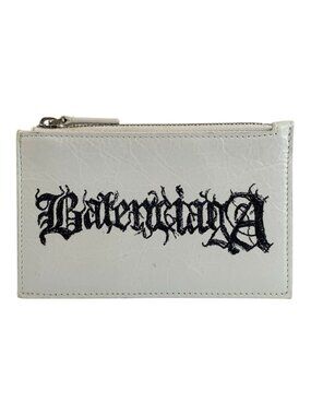 Balenciaga Cash DIY Metal White Coin Purse Card Case Fragment